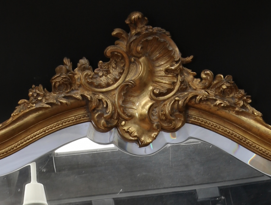 Large Louis Philippe Crested Mirror